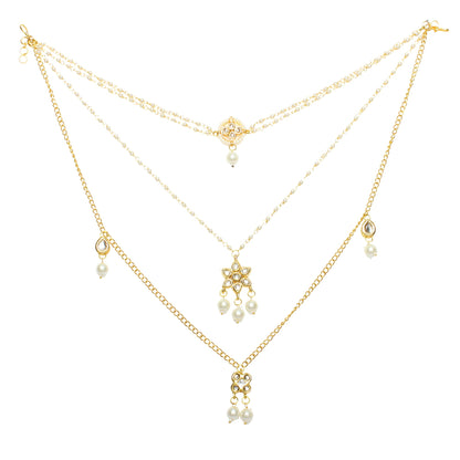 Embellished Multi Layered Kundan Necklace with Choker