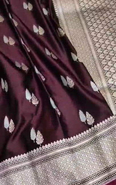 Excellent Sona Rupa Weaving Pure Banarasi Mashru Silk Saree