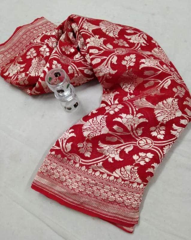 Exclusive Banarasi Chiffon Khaddi Georgette Silk Saree