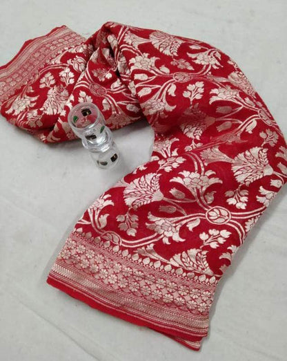 Exclusive Banarasi Chiffon Khaddi Georgette Silk Saree