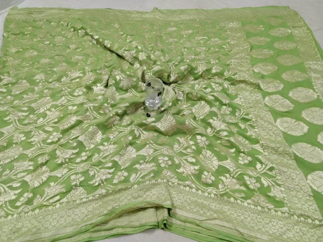 Exclusive Banarasi Chiffon Khaddi Georgette Silk Saree