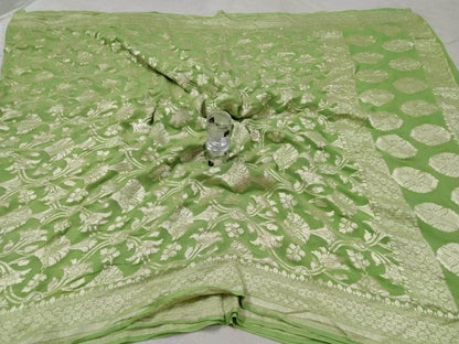 Exclusive Banarasi Chiffon Khaddi Georgette Silk Saree