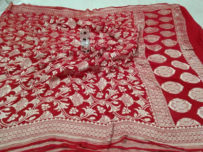 Exclusive Banarasi Chiffon Khaddi Georgette Silk Saree