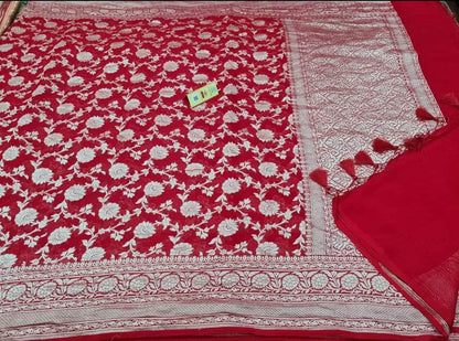 Exclusive Banarasi Khaddi Chiffon Georgette Silk Saree