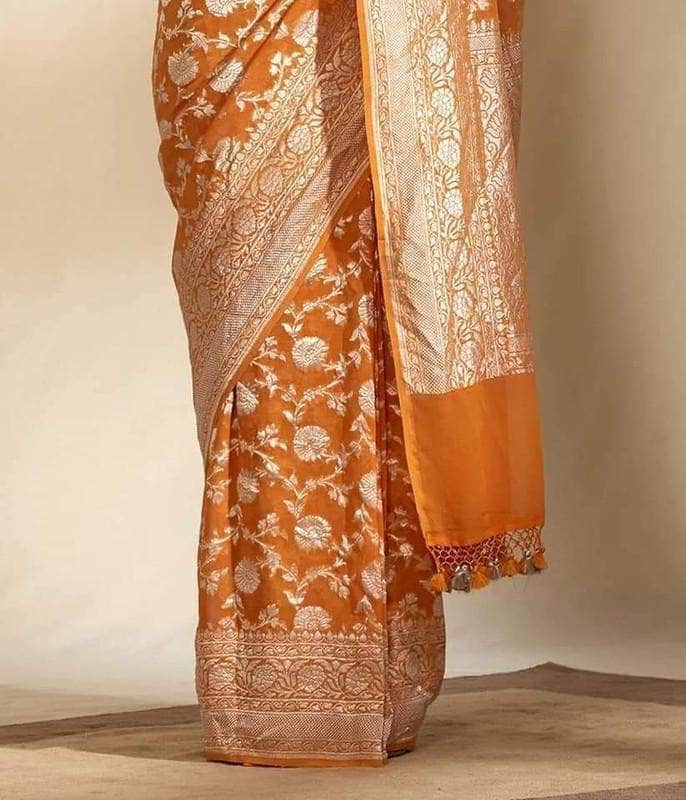 Exclusive Banarasi Khaddi Chiffon Georgette Silk Saree