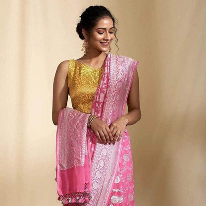 Exclusive Banarasi Khaddi Chiffon Georgette Silk Saree