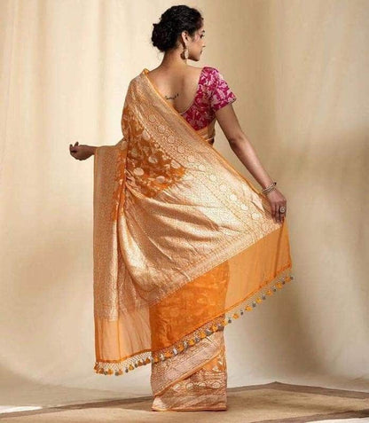 Exclusive Banarasi Khaddi Chiffon Georgette Silk Saree