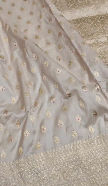 Exclusive Banarasi Pure Katan Silk with Goldenzari Work Meenakari Weaved Saree