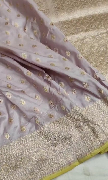 Exclusive Banarasi Pure Katan Silk with Goldenzari Work Meenakari Weaved Saree