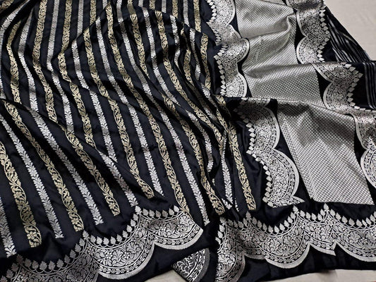 Exclusive Handloom Pure Banarasi Katan Silk Smooth and Soft Fabric Saree