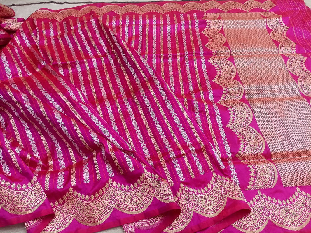 Exclusive Handloom Pure Banarasi Katan Silk Smooth and Soft Fabric Saree