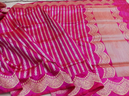Exclusive Handloom Pure Banarasi Katan Silk Smooth and Soft Fabric Saree