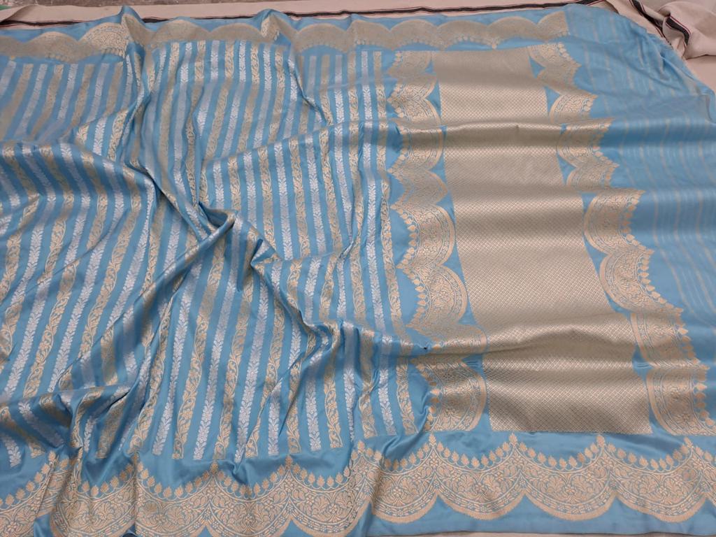Exclusive Handloom Pure Banarasi Katan Silk Smooth and Soft Fabric Saree