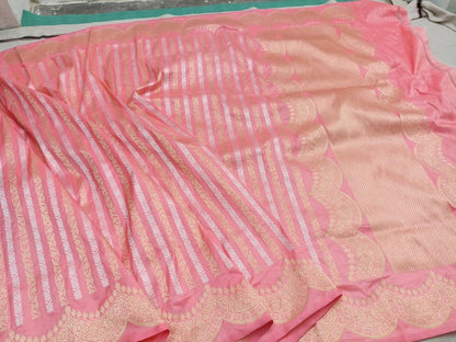 Exclusive Handloom Pure Banarasi Katan Silk Smooth and Soft Fabric Saree