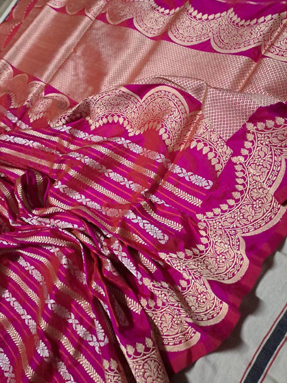 Exclusive Handloom Pure Banarasi Katan Silk Smooth and Soft Fabric Saree