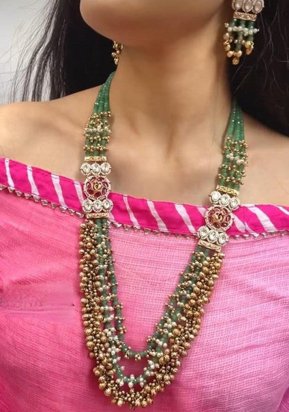 Exclusive Long Pearl Beaded Jewelry Set