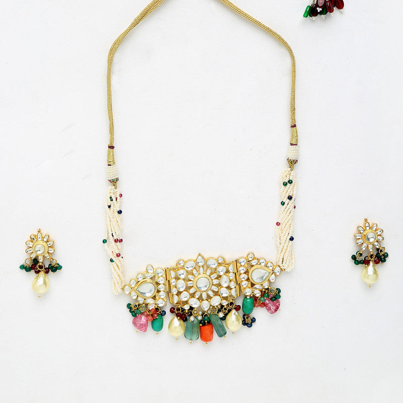 Exclusive Maharani Kundan Choker With Earrings Set