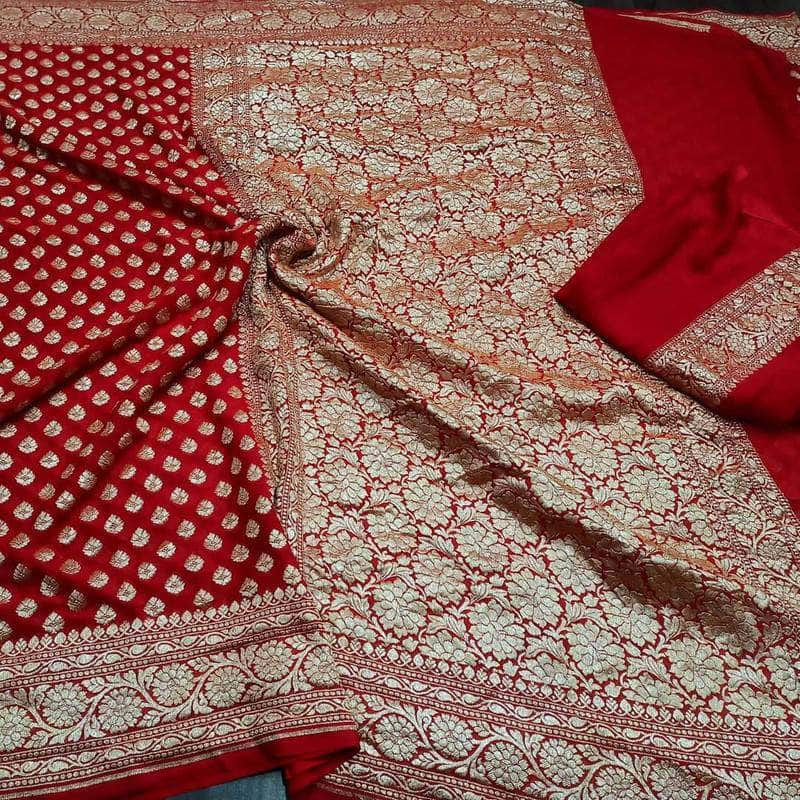 Exclusive Pure Banarasi Chiffon Khaddi Saree