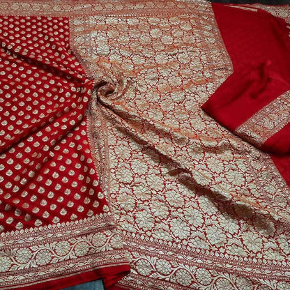 Exclusive Pure Banarasi Chiffon Khaddi Saree
