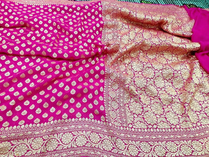 Exclusive Pure Banarasi Chiffon Khaddi Saree