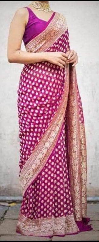 Exclusive Pure Banarasi Chiffon Khaddi Saree