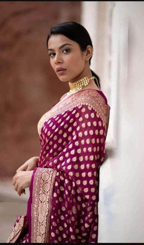 Exclusive Pure Banarasi Chiffon Khaddi Saree