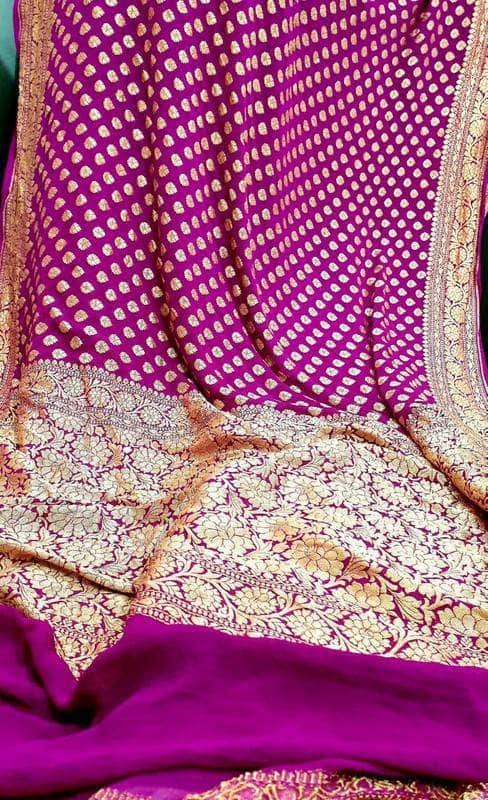 Exclusive Pure Banarasi Chiffon Khaddi Saree