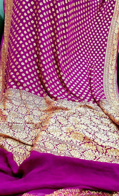 Exclusive Pure Banarasi Chiffon Khaddi Saree