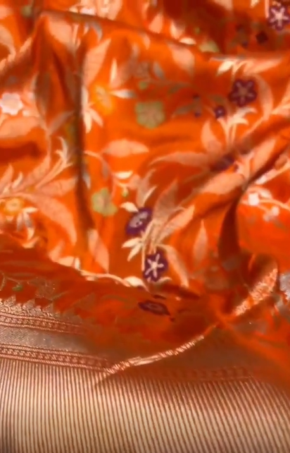 Exclusive Pure Banarasi Soft Meenakari Weaving Katan Silk Saree