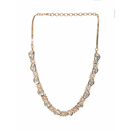 Exclusive White and Silver Kundan And Diamond Neckpiece