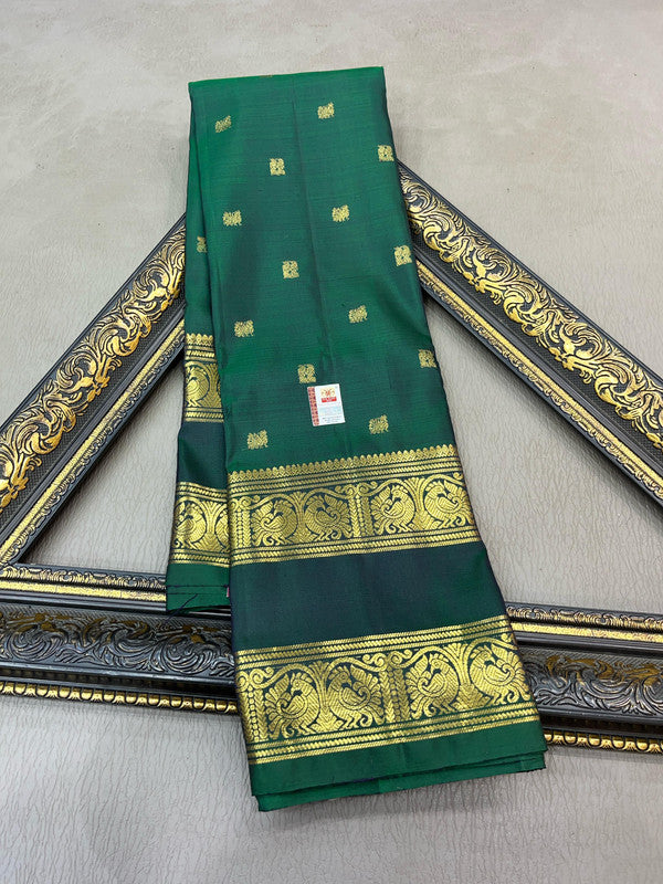 Exquisite Pure Kanjivaram Handloom Silk Saree with Rich Pallu