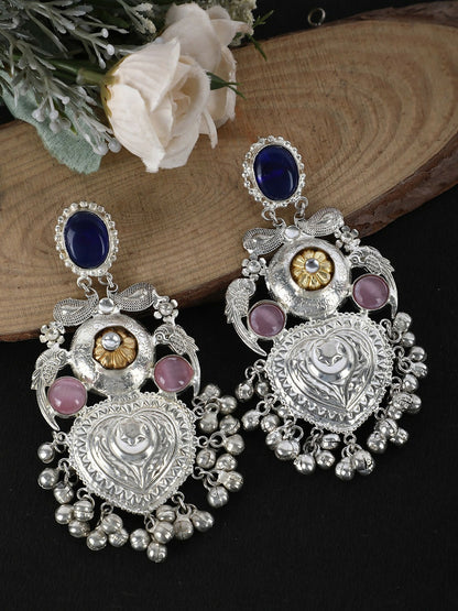 Joban Fashion Women Ghungroo Style Silver Tone Earrings