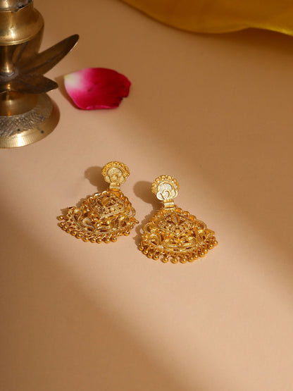 Ruby Raang Traditional Gold Earrings