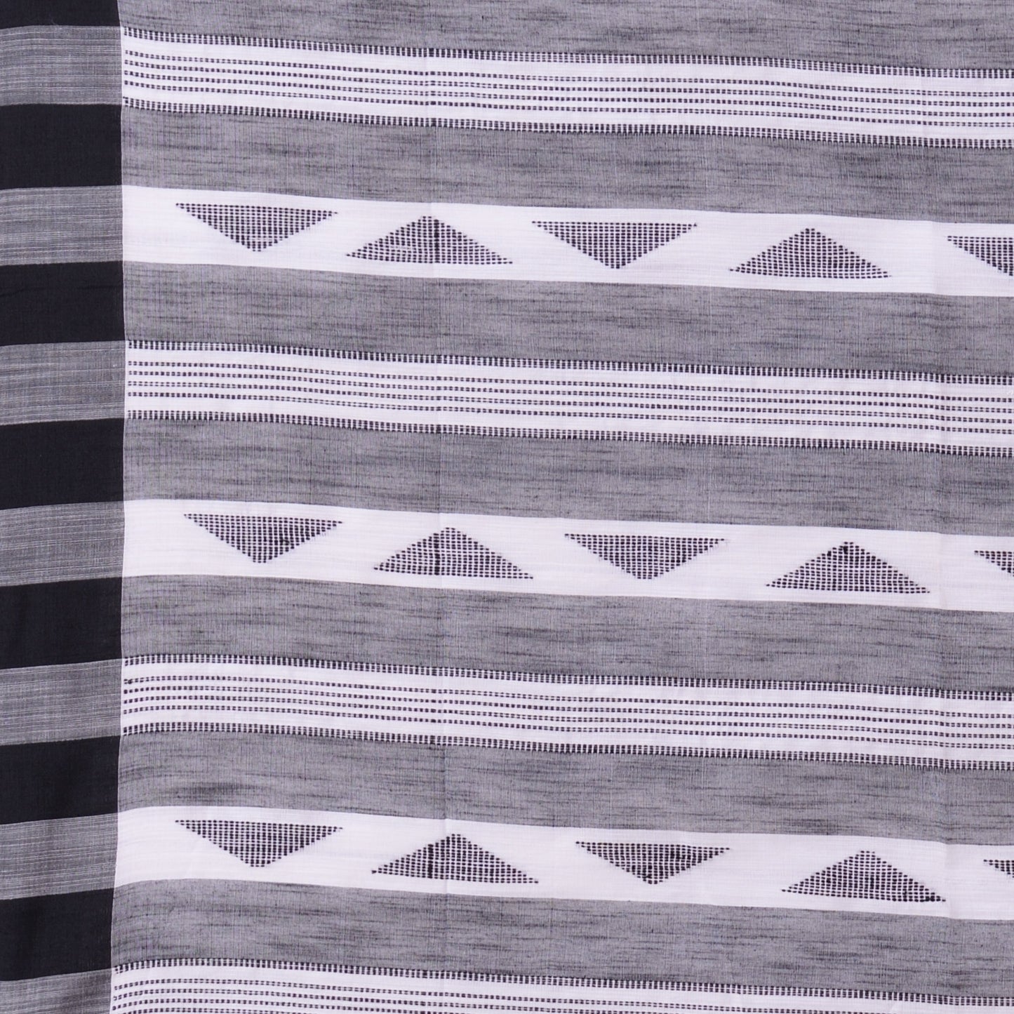 Desh Bidesh Woven Handloom Pure Cotton Saree (Black)