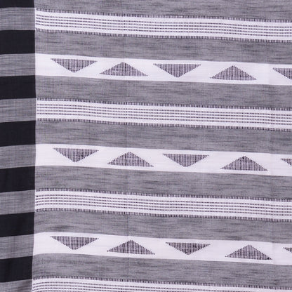Desh Bidesh Woven Handloom Pure Cotton Saree (Black)