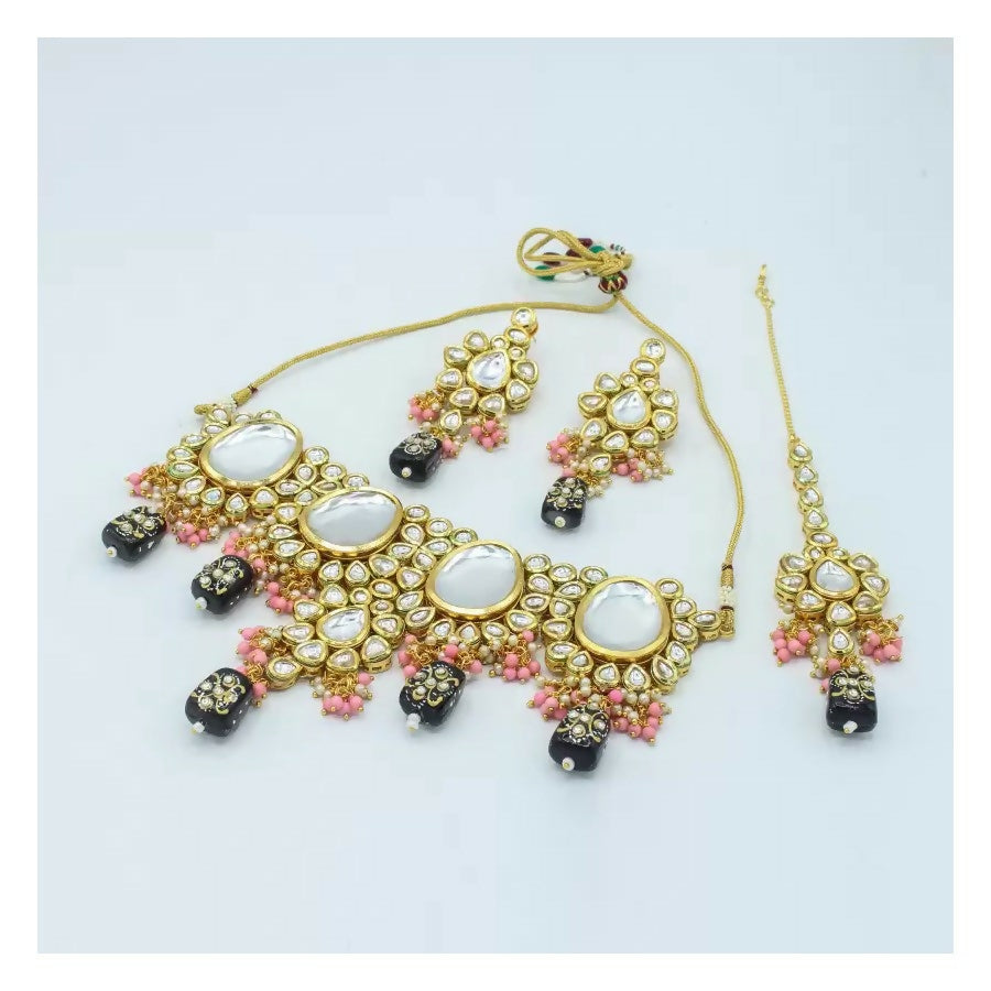 Joban Fashion Multicolor Kundan Work Necklace Set