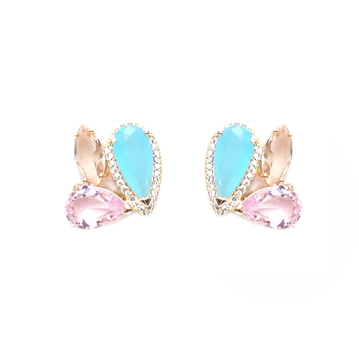Flower Studs- Ruby Raang
