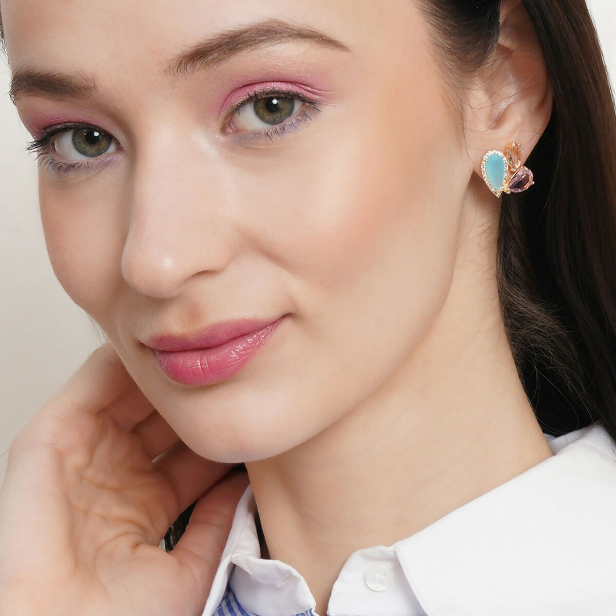 Flower Studs- Ruby Raang