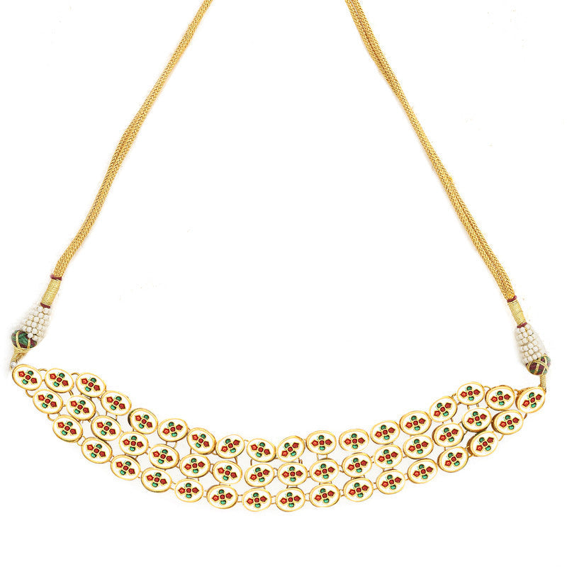 Handcrafted Beautiful Kundan Choker With Earrings