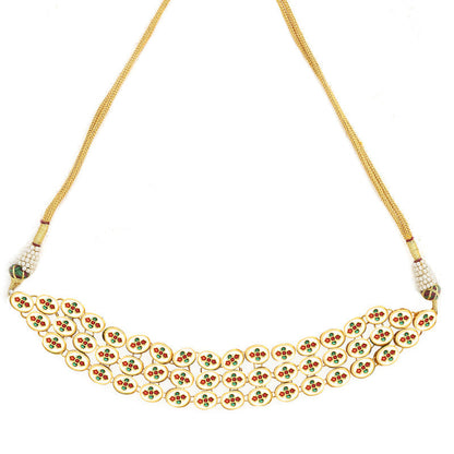 Handcrafted Beautiful Kundan Choker With Earrings