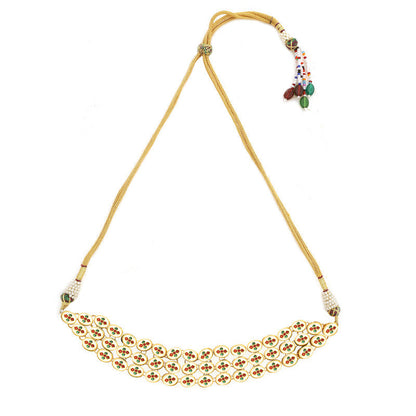 Handcrafted Beautiful Kundan Choker With Earrings