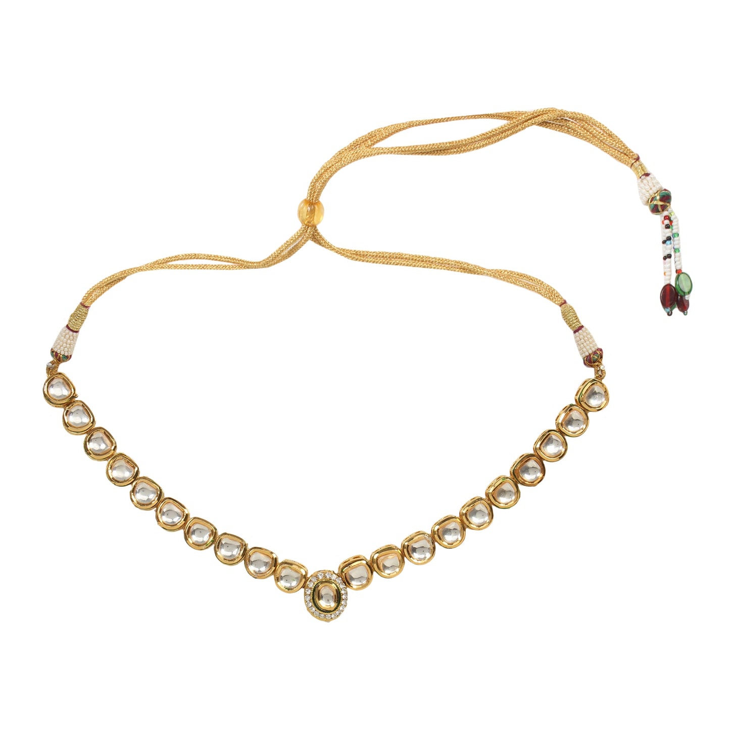 Handcrafted Kundan Necklace Stone with Earring