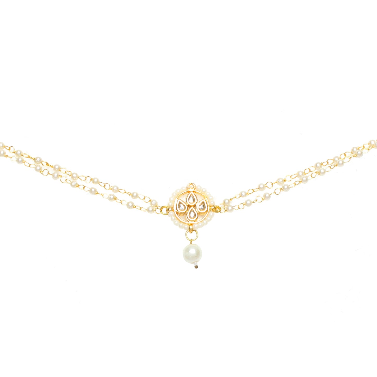Inspired Designer Moon Shaped Kundan Choker Necklace