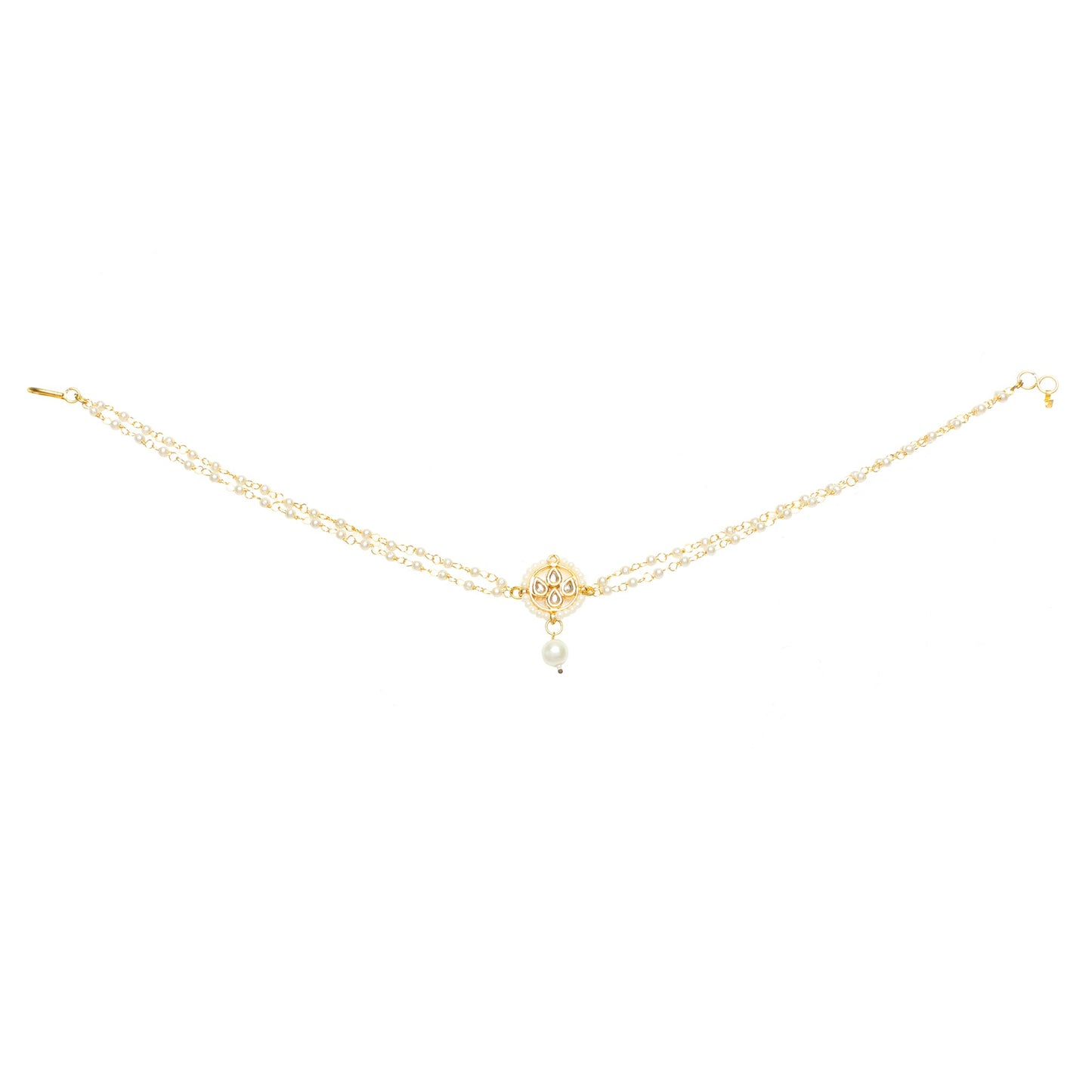 Inspired Designer Moon Shaped Kundan Choker Necklace