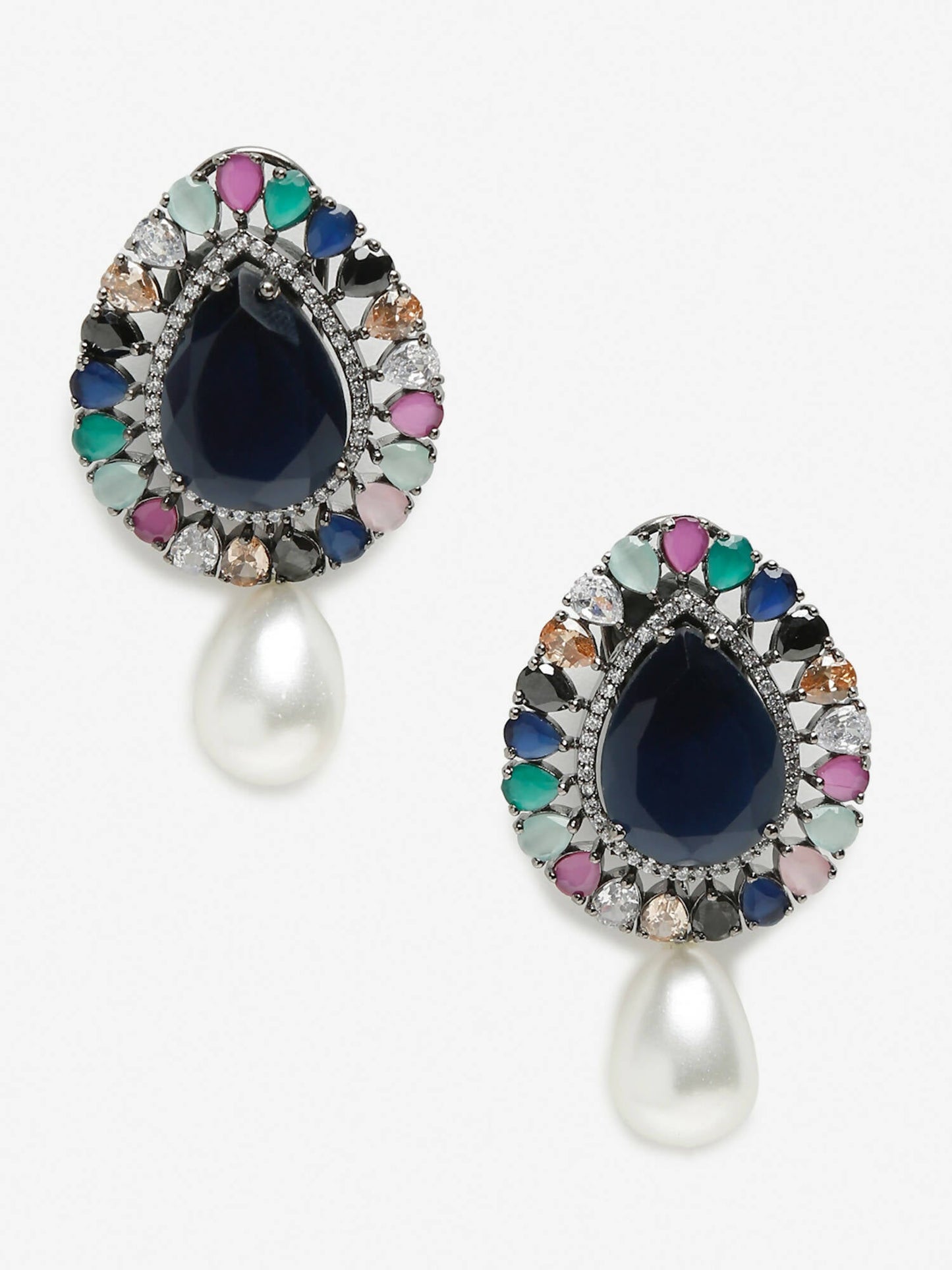 Multicoloured Contemporary Studs Earrings - Ruby Raang