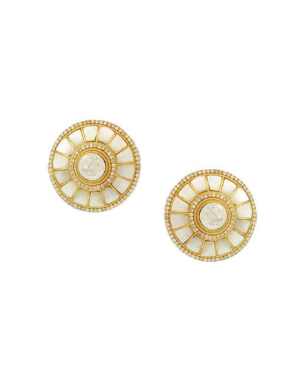 Women's Kundan Pearl earrings - Ruby Raang