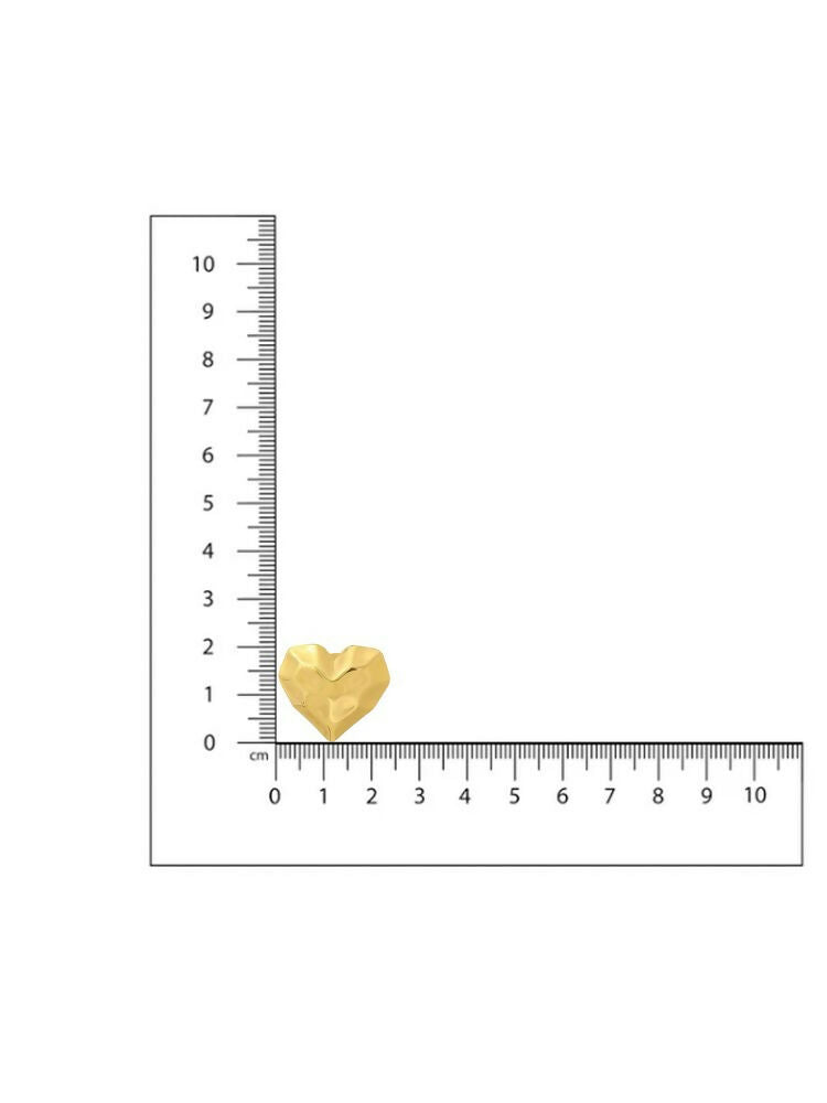 Golden Heart Studs - Ruby Raang