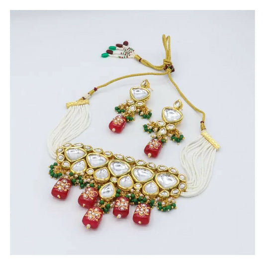 Joban Fashion Multicolor Kundan Work Necklace Set