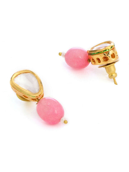 Ruby Raang Pink Kundan Studs