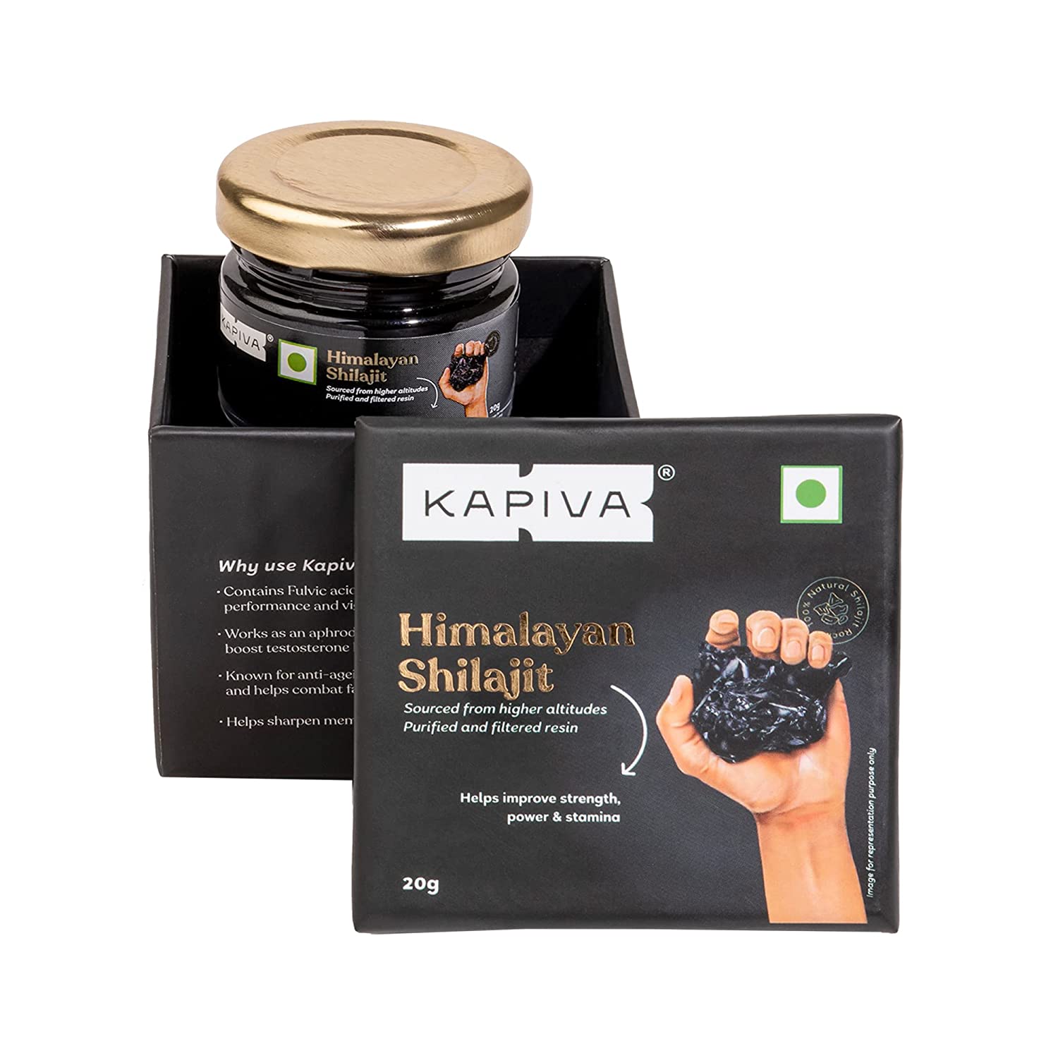 Kapiva Himalayan Shilajit/Shilajeet Resin - 20gm